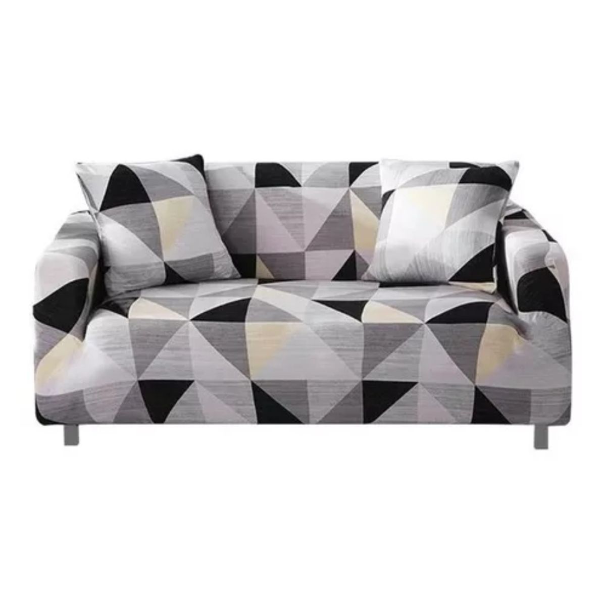 GENERICO - Funda Protector Para Sillón Sofá 2 Cuerpos Diseños / Negro 286