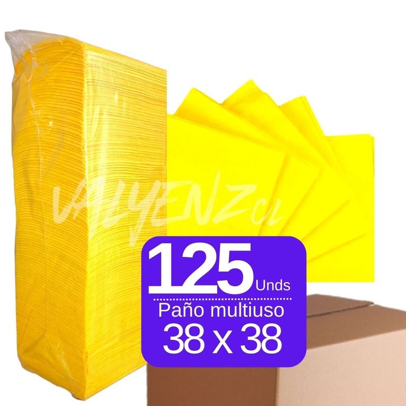 GENERICO - Paños Amarillo Multiuso Al Mayor - 38cm X 38cm - 125unds