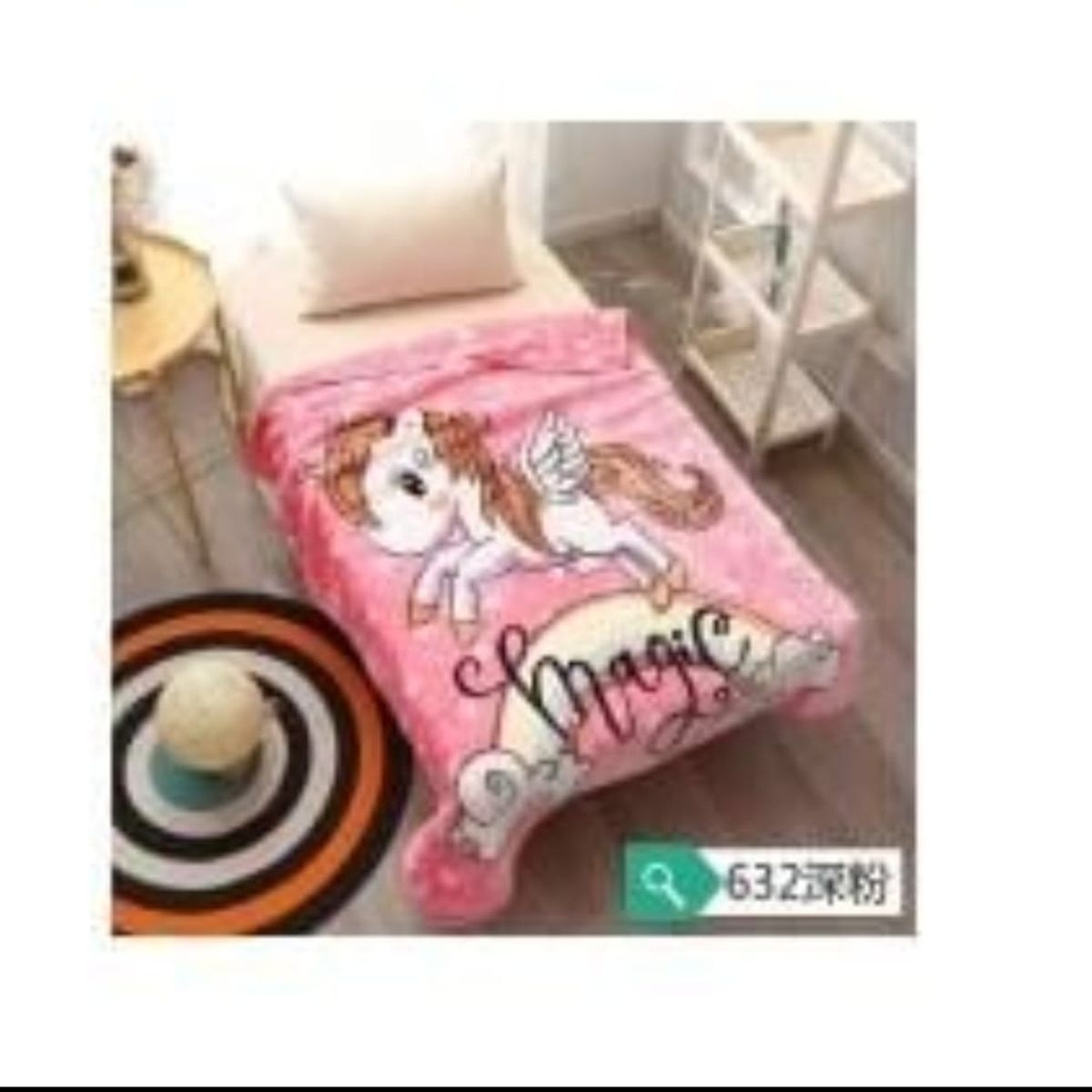 GENERICO - frazada de cuna bebe coche abrigo paseo ultra suave unicornio