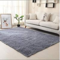 Alfombra Peluda Medida 200 x 300 cm, Color Gris Oscura