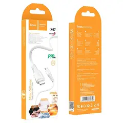 GENERICO - CABLE DE C a LIGHTNING NANO SILICONA HOCO X67 CARGA RAPIDA