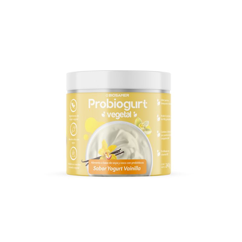BIOSAMER - Yogurt Vegetal Con Probióticos Sabor Vainilla Probiogurt