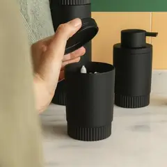 OU - Porta Algodón/Cepillo Dorica Negro