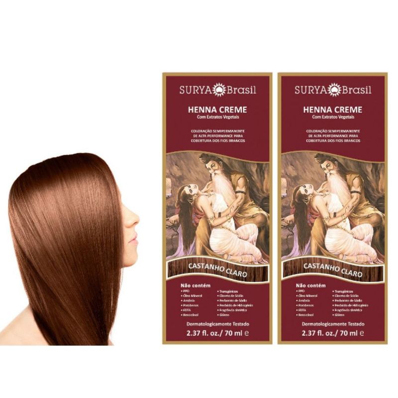 SURYA BRASIL - Henna en crema castaño claro x 2 unds