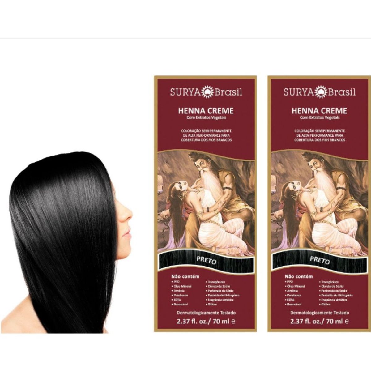 SURYA BRASIL - Henna en crema negro x 2 unds