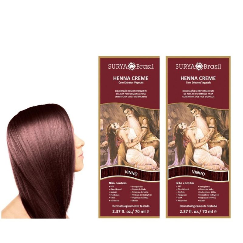SURYA BRASIL - Henna en crema vino Surya Brasil x 2 unds