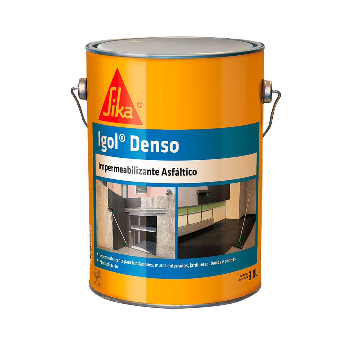 SIKA - IGOL DENSO - Impermeabilizante Asfáltico Universal 3lts
