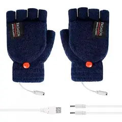 ESHOPANGIE - Guantes Calefactores Con Conexion Usb Calentador De Manos Azul