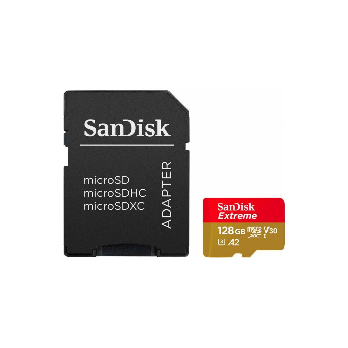 SANDISK - Tarjeta microSD SanDisk Extreme 128GB Con Adaptador SD - Rojo