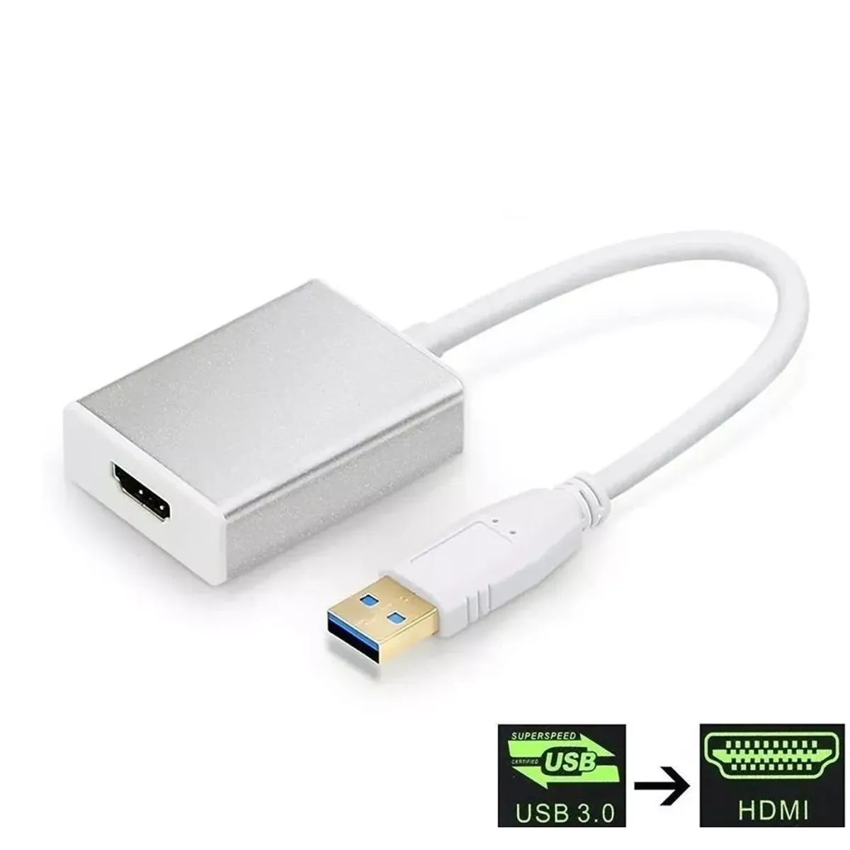 ULINK - Adaptador de Video USB 3.0 a HDMI Full HD 165 Mhz UL-USB3HD - Gris