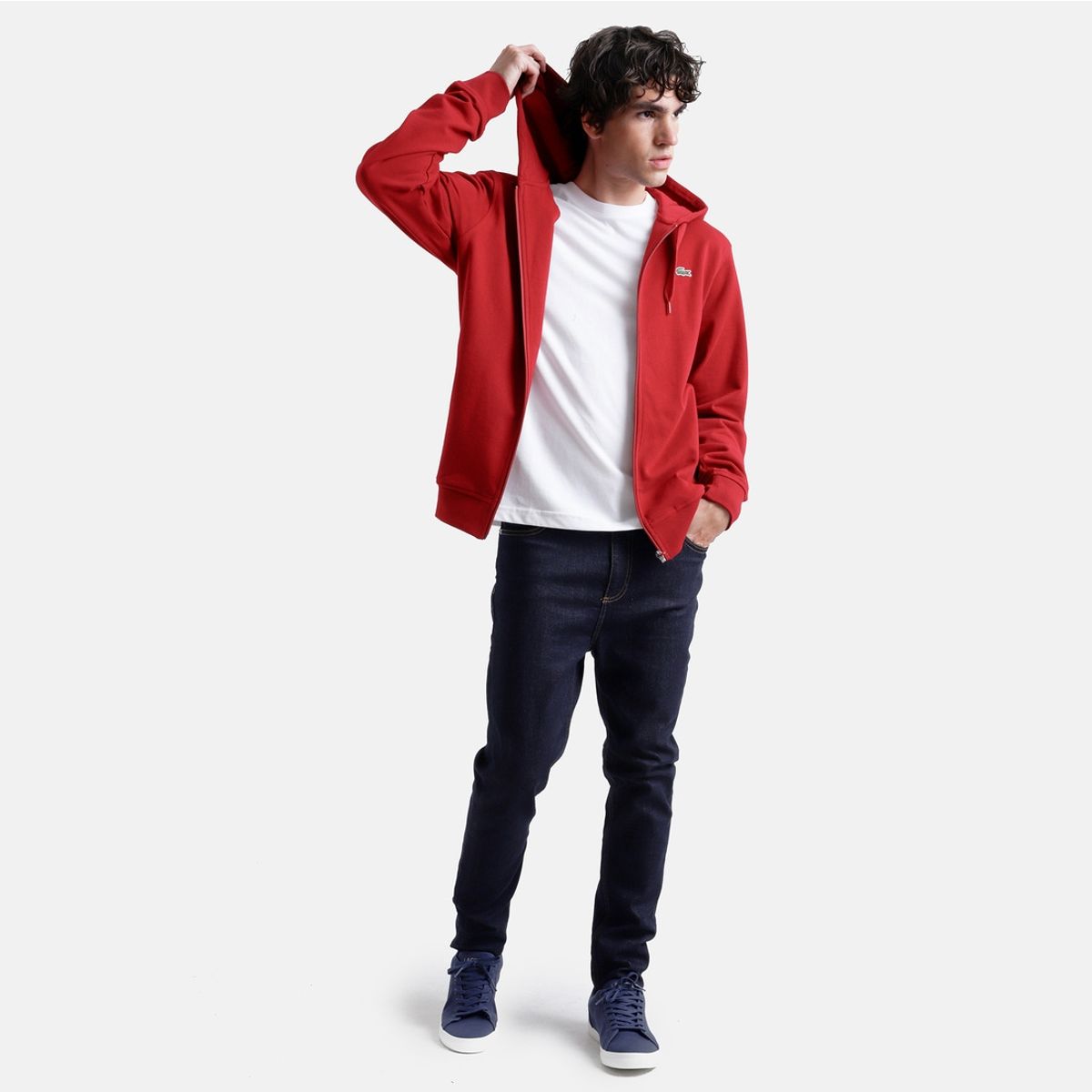 LACOSTE - Polerón Lacoste SH3300 Hombre Rojo LACOSTE