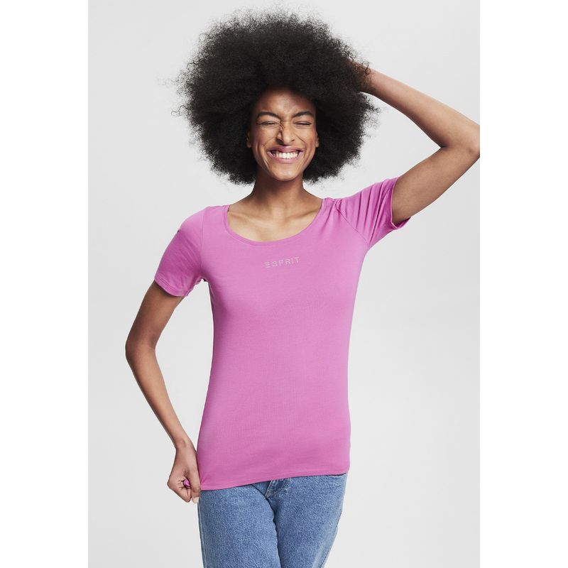 ESPRIT - Polera Manga Corta Con Logo Mujer Esprit ESPRIT