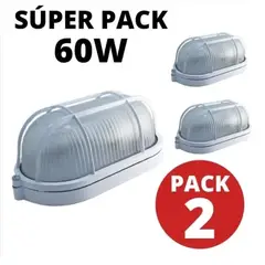 MEGABRIGHT - Foco Tortuga Led Blanco Luz fria Rejilla Pack 2