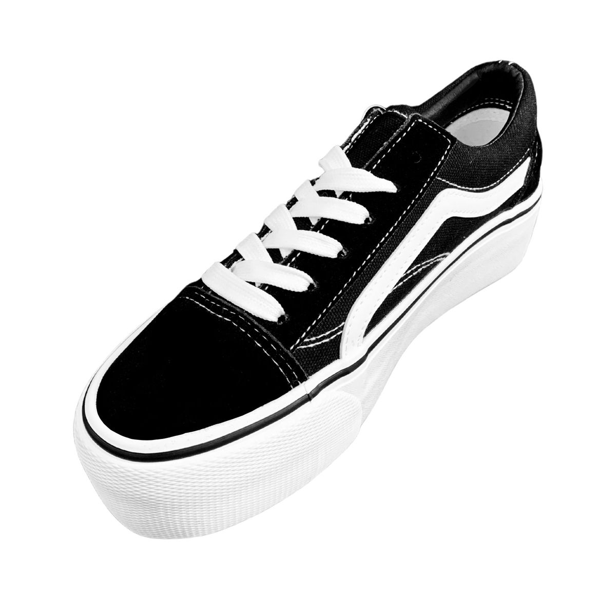 BOTELI - Zapatilla Plataforma Mujer Belén Negro Bella Moda