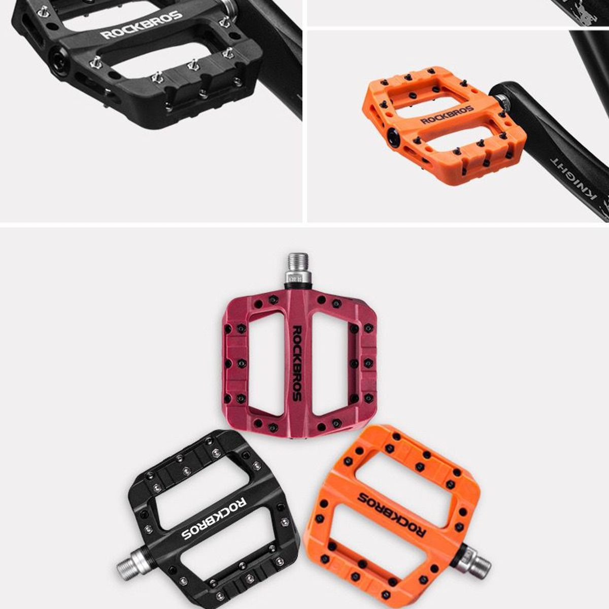 ROCKBROS - Pedales Bicicleta Plataforma Antideslizante…
