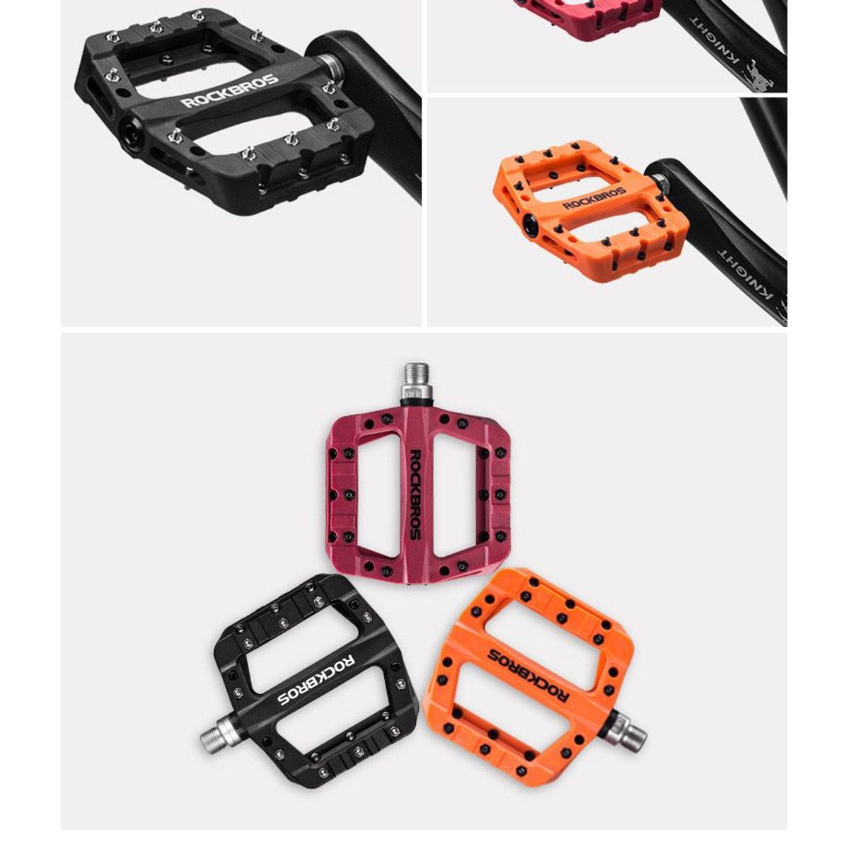 ROCKBROS - Pedales Bicicleta Plataforma Antideslizante…