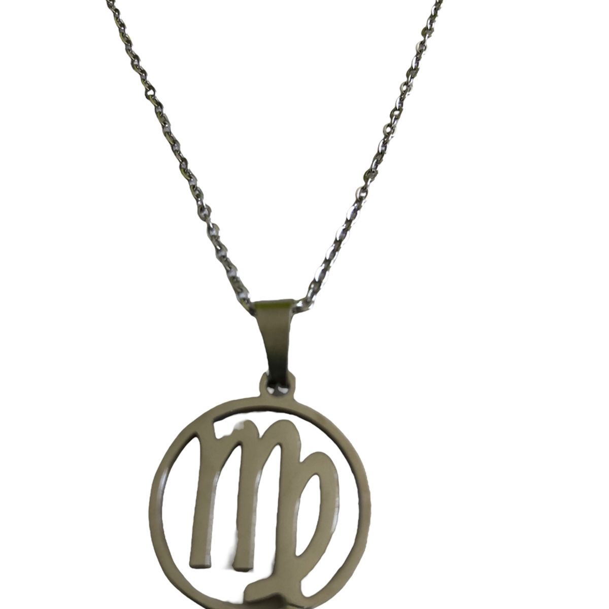 GENERICO - Colgante Virgo Acero Inoxidable con Cadena 50 cms