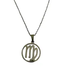 GENERICO - Colgante Virgo Acero Inoxidable con Cadena 50 cms