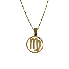GENERICO - Colgante Virgo Acero Inoxidable con Cadena 50 cms