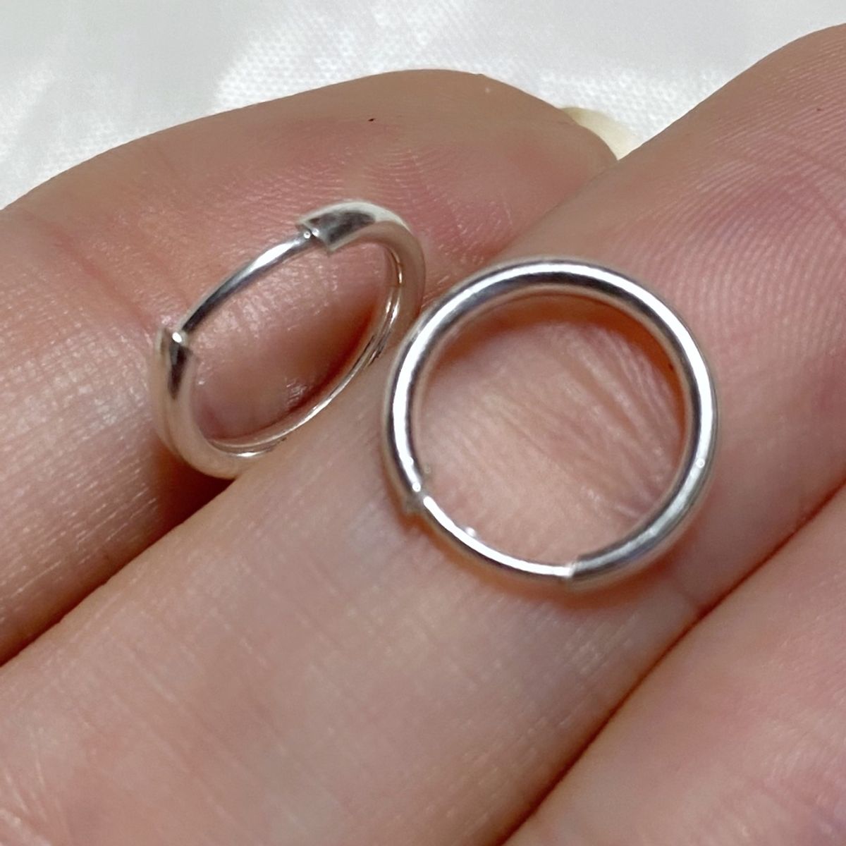 GENERICO - Aros De Plata Fina 925 Argollas 14mm Unisex Plata Italiana