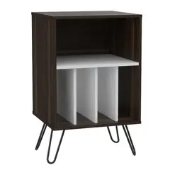 FMFURNITURE - Mueble Funcional Con Entrepaños - Café Oscuro 80x50x45 cm