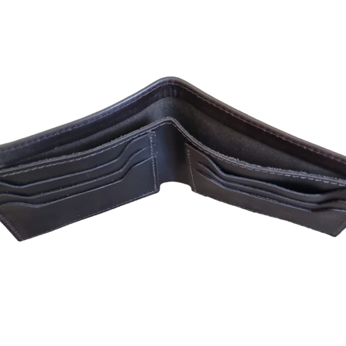 MUNDO PIEL - Billetera Cuero Hombre Café Oscuro