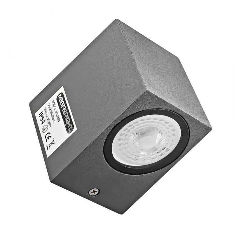 MEGABRIGHT - Aplique Exterior Rectangular 1XGU10 Muro