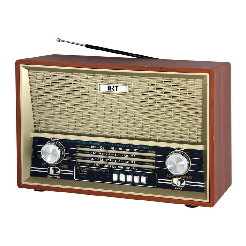 IRT - Parlante Portátil Retro Bt fm am sw1 2 usb sd aux Irt IRT