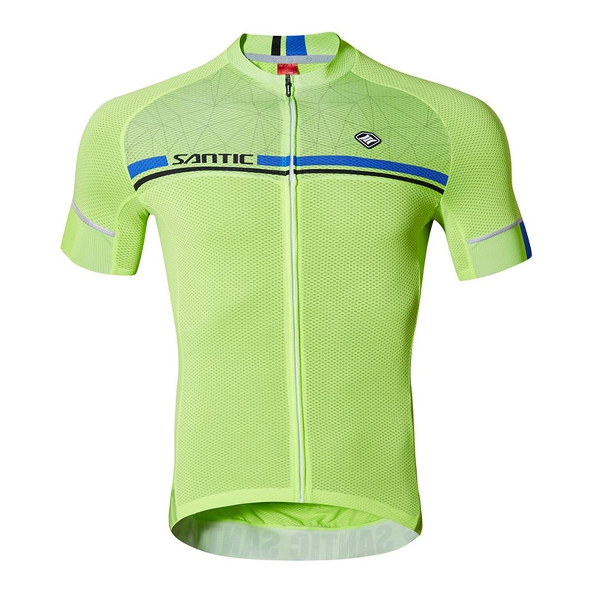 CITYSHOP - Jersey Hombre Manga Corta Kamen Lightgreen para Ciclismo Santic