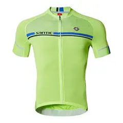 CITYSHOP - Jersey Hombre Manga Corta Kamen Lightgreen para Ciclismo Santic