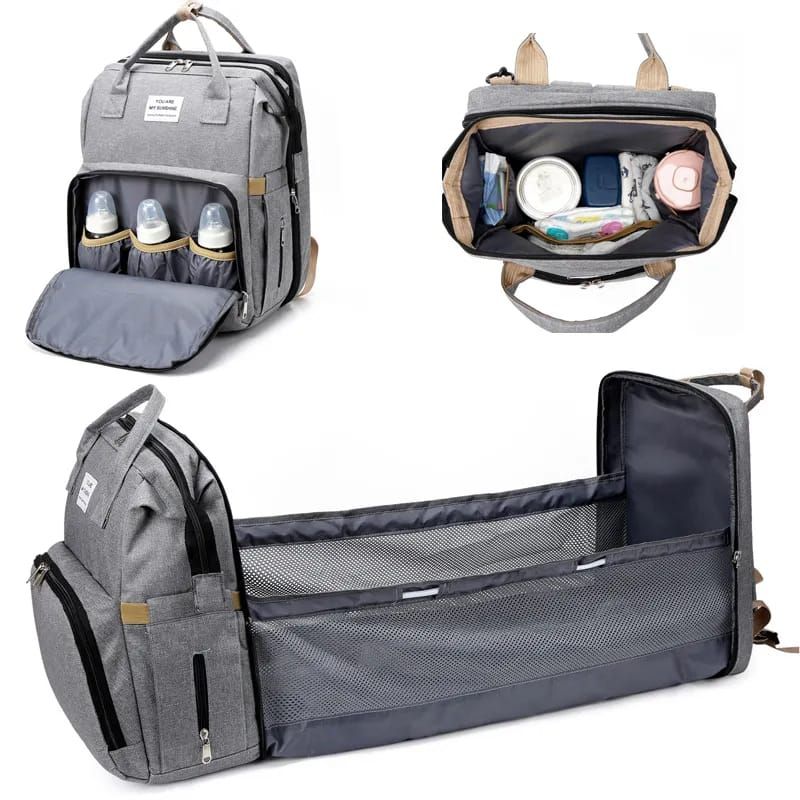 OEM - MOCHILA MATERNAL 3 EN 1 CON MUDADOR PORTATIL