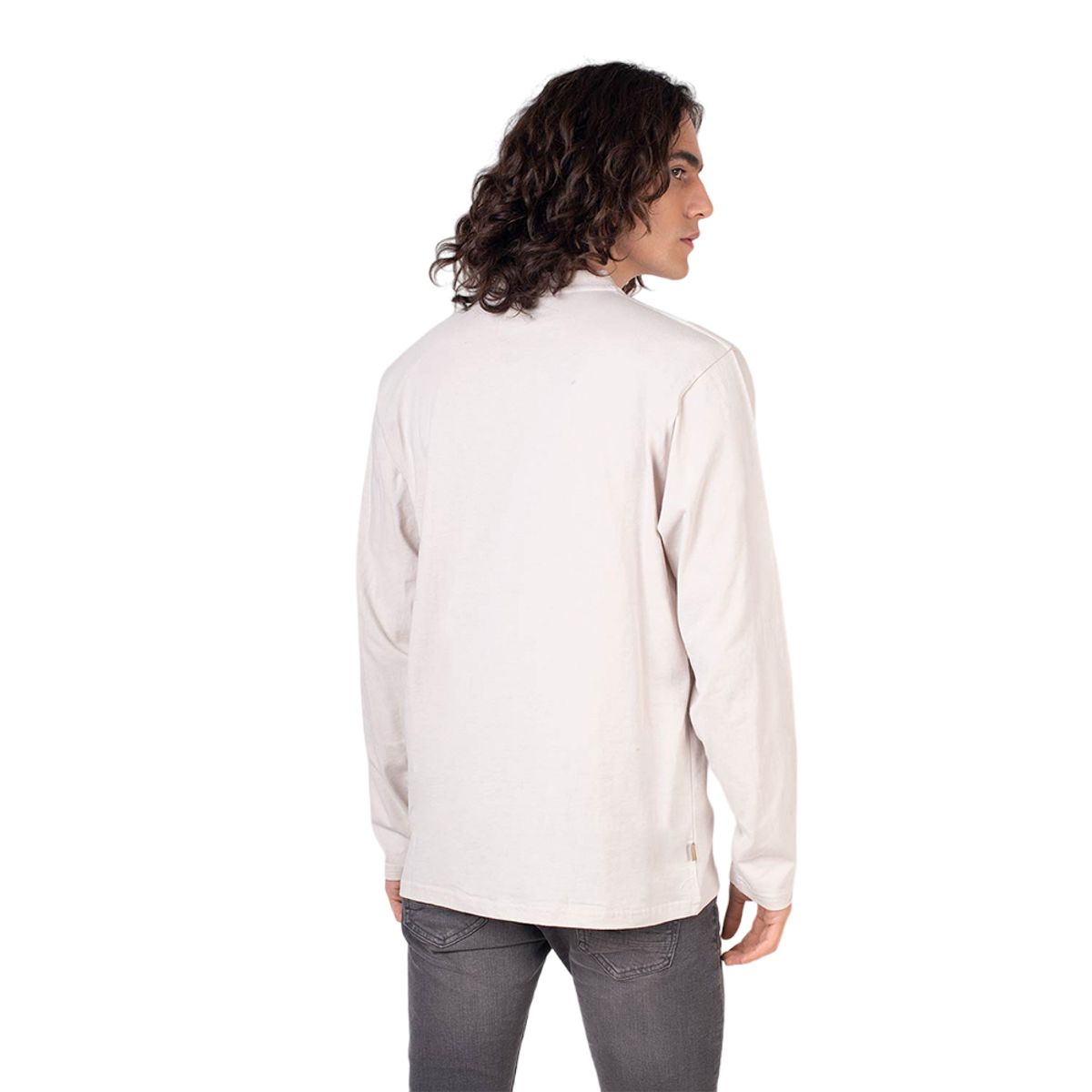 LENGA - Polera Hombre Manga Larga con Botones Queule