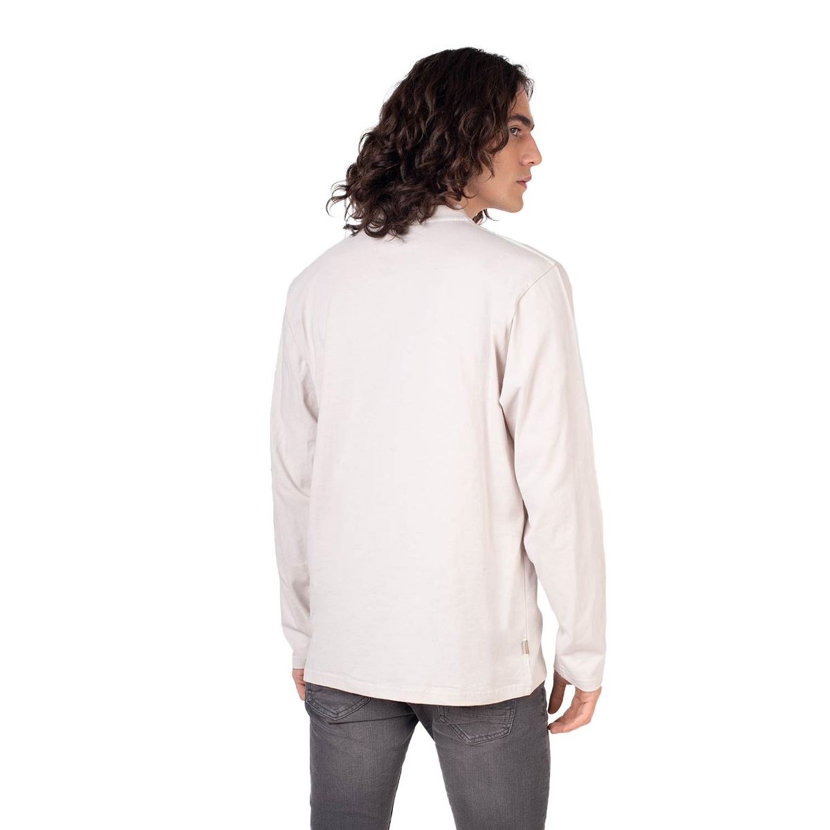 LENGA - Polera Hombre Manga Larga con Botones Queule