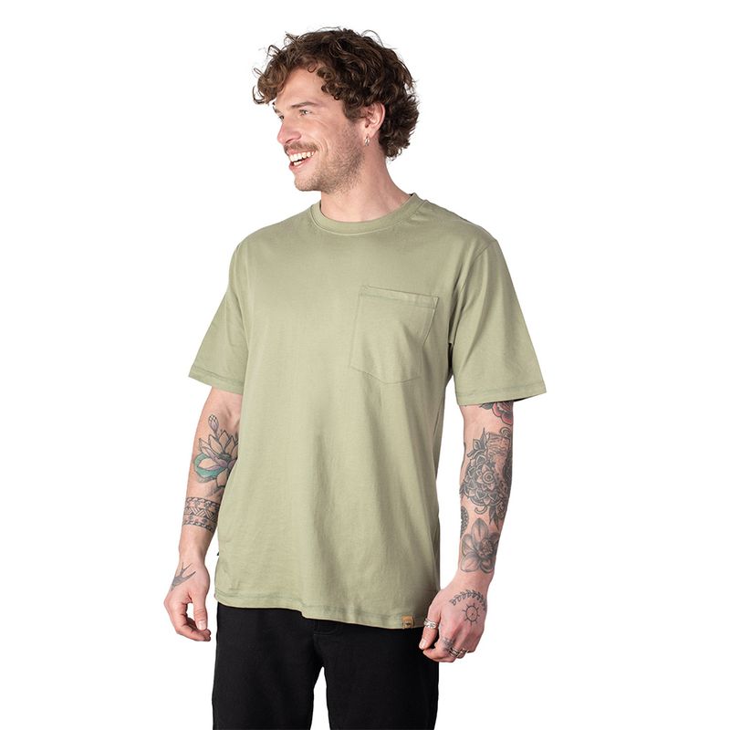 LENGA - Polera Hombre Manga Corta Con Bolsillo Quillay
