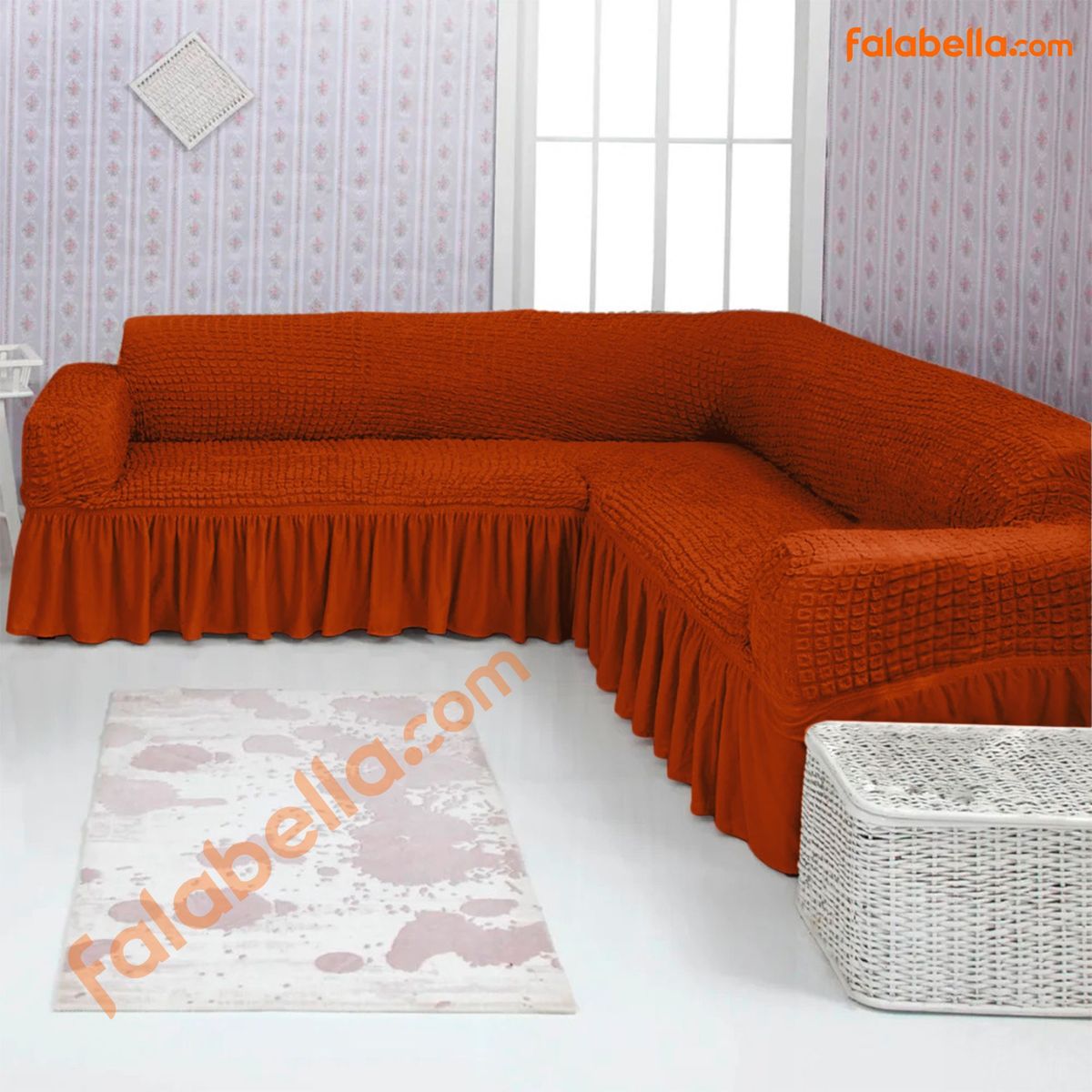 GENERICO - Forro de sillones en L  original Turco Terracota