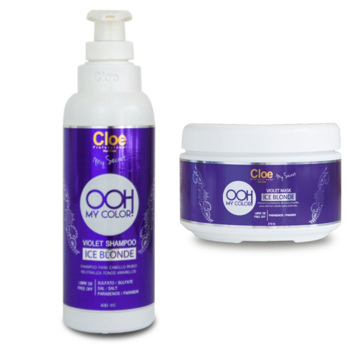 CLOE - Shampoo Cloe más Mascara Ohh My Color Violet Ice Blonde
