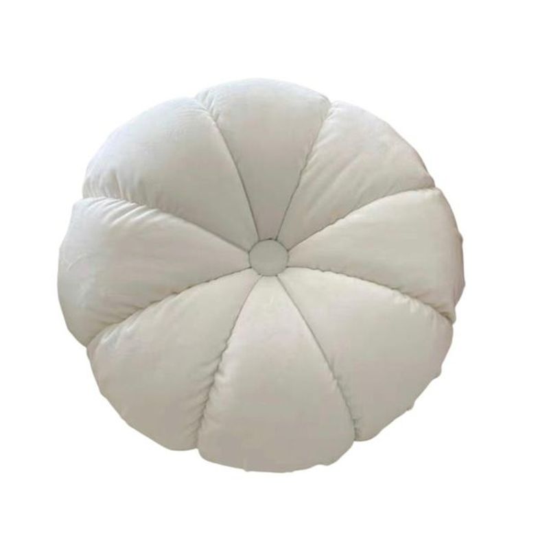 GENERICO - Cojín redondo blanco - terciopelo 45 cm de diámetro…