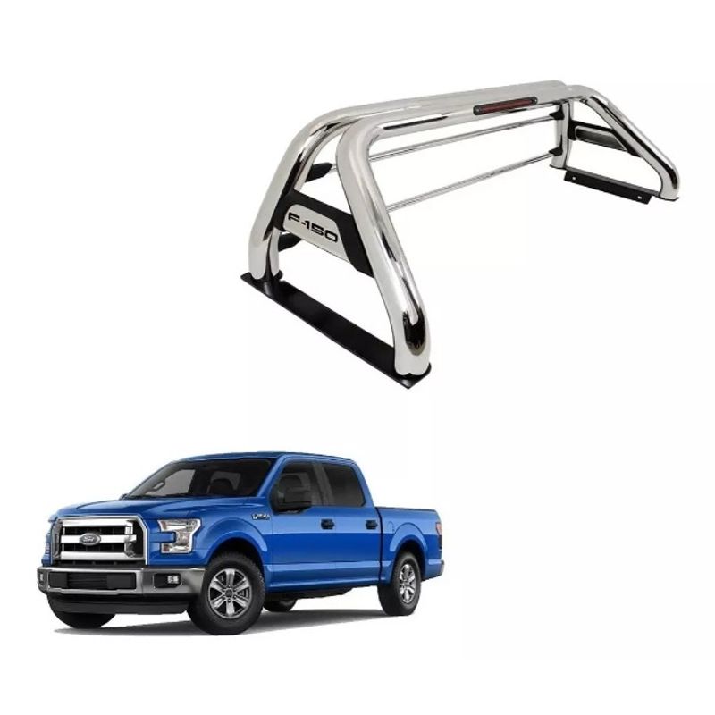 GENERICO - BARRA ANTIVUELCO PARA CAMIONETA CROMADO FORD F150