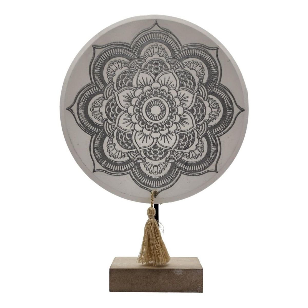 GENERICO - Figura Decorativa Mandala Madera Redondo Grande