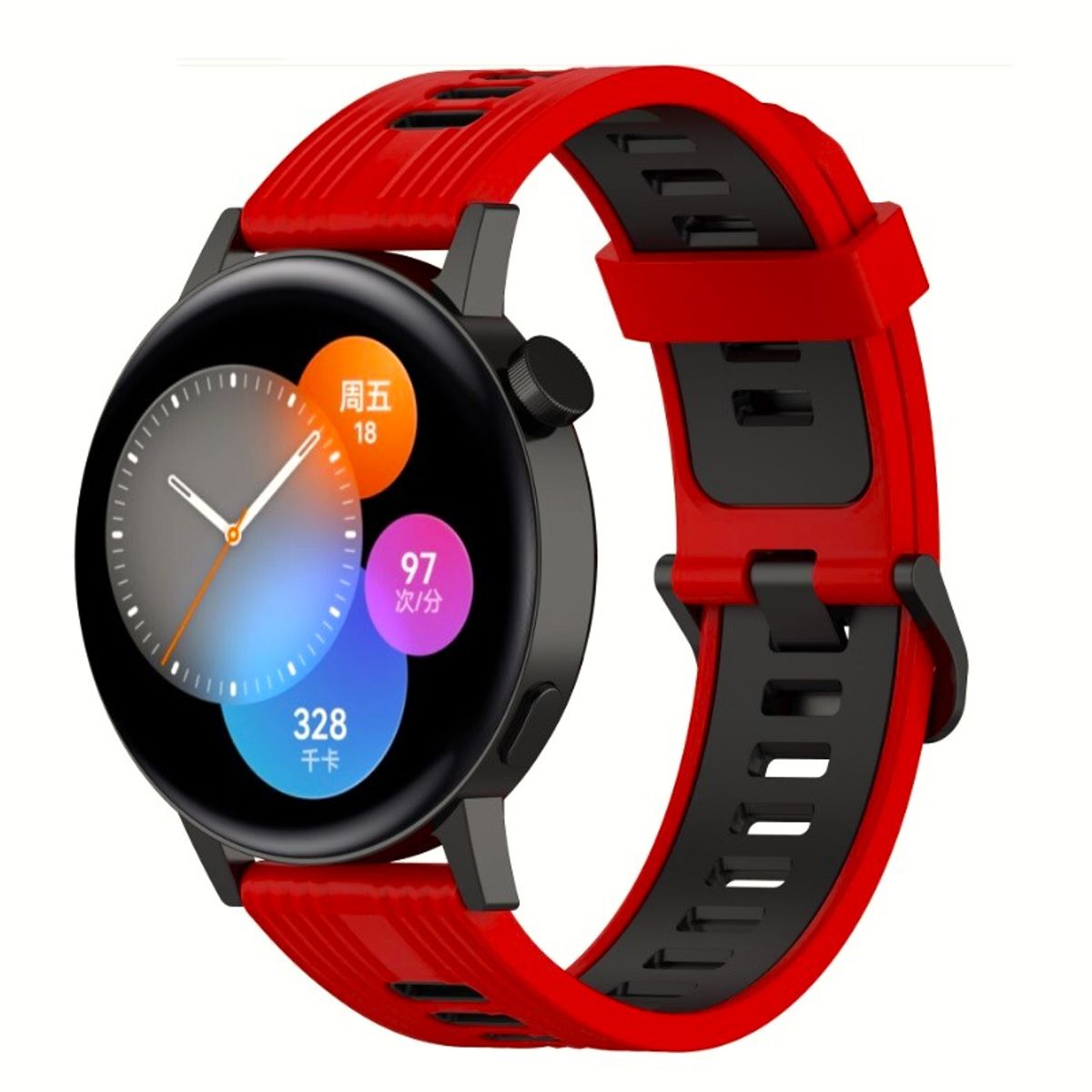 GENERICO - Correa Para Huawei Gt Runner, Gt 4 / 3 46mm Silicona Roja…