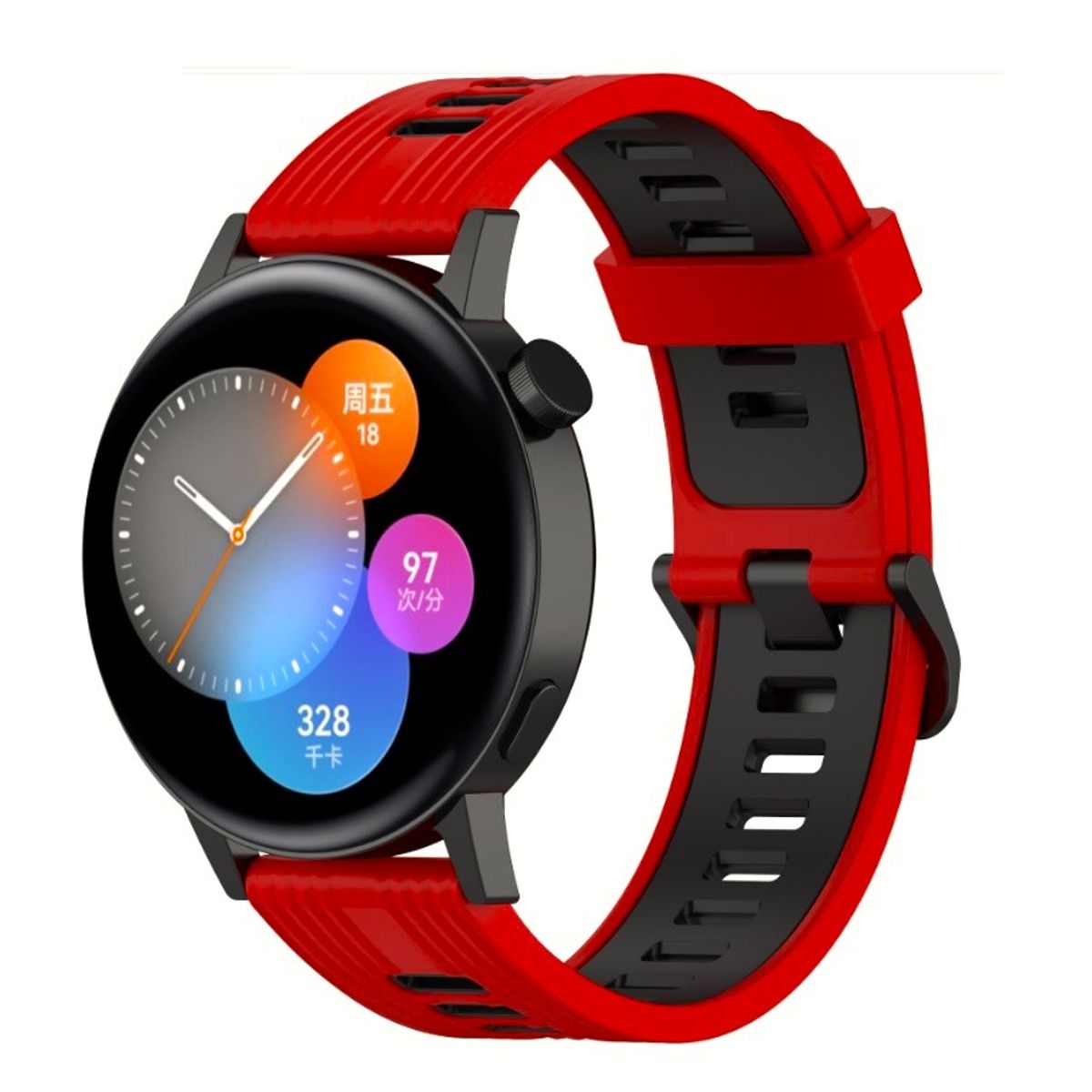 GENERICO - Correa Para Huawei Gt Runner, Gt 4 / 3 46mm Silicona Roja…