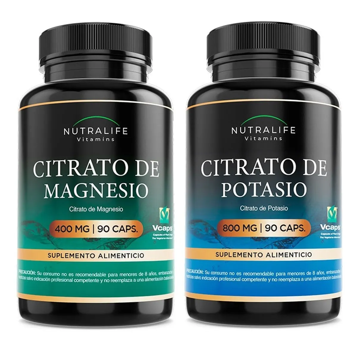 NUTRALIFE - Citrato Magnesio Puro + Citrato Potasio Puro Lf 180 Caps 2x90