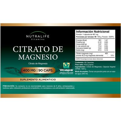 Imagen 2 del producto Citrato Magnesio Puro + Citrato Potasio Puro Lf 180 Caps 2x90