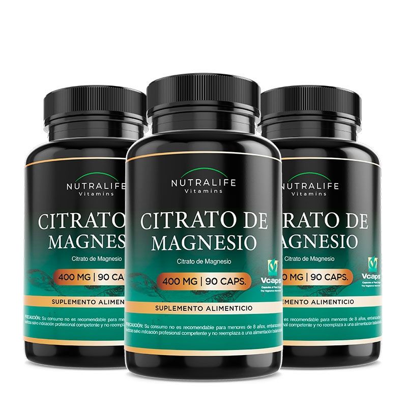 NUTRALIFE - Citrato De Magnesio Puro Lf 270 Capsulas 400mg 3x90