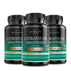 NUTRALIFE - Citrato De Magnesio Puro Lf 270 Capsulas 400mg 3x90