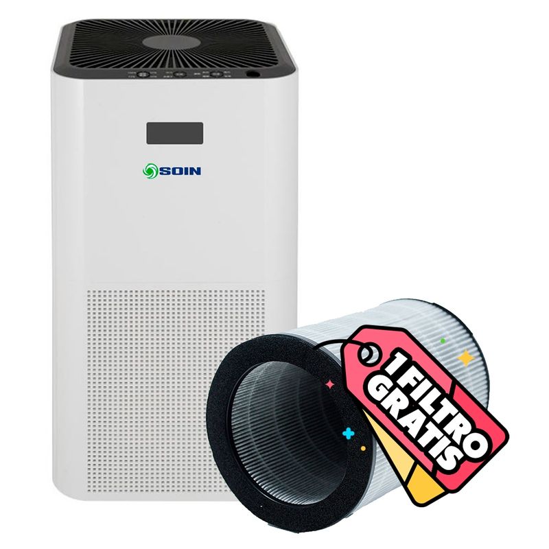GENERICO - Purificador De Aire Filtro HEPA y repuesto gratis Soin