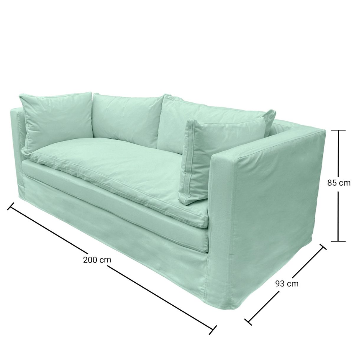 SOFAS HOME - SOFA PUELO CHENILLE AGUA 3C