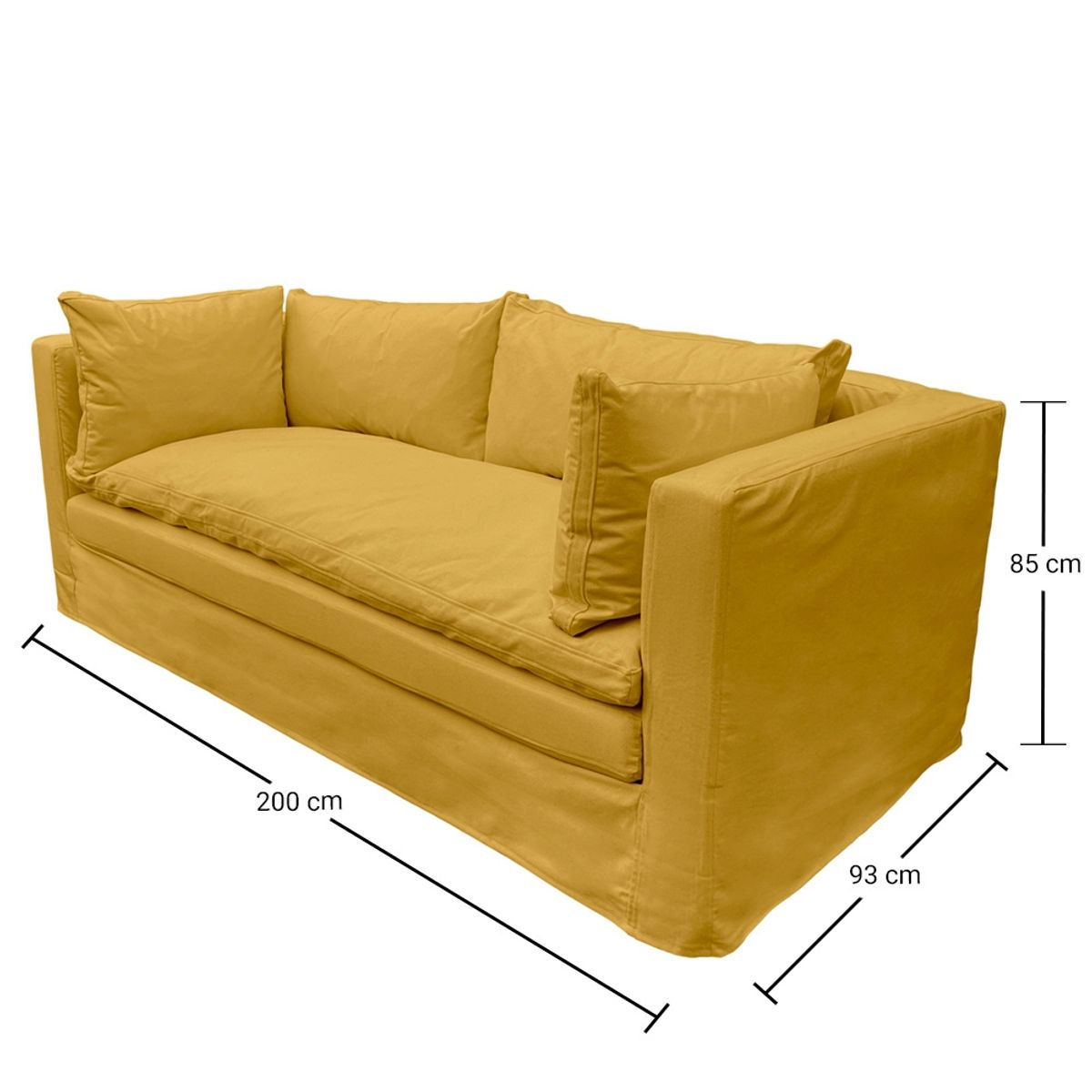 SOFAS HOME - SOFA PUELO CHENILLE AZAFRAN 3C