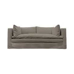 SOFAS HOME - SOFA PUELO CHENILLE GRIS PIEDRA 3C