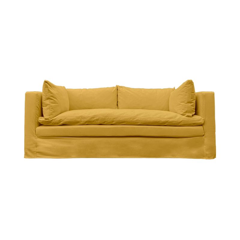 SOFAS HOME - SOFA PUELO LINO AZAFRAN 3C